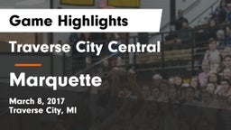 Traverse City Central  vs Marquette  Game Highlights - March 8, 2017