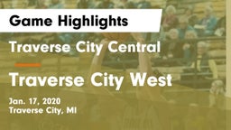 Traverse City Central  vs Traverse City West  Game Highlights - Jan. 17, 2020