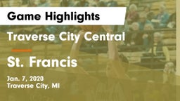 Traverse City Central  vs St. Francis  Game Highlights - Jan. 7, 2020