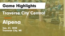 Traverse City Central  vs Alpena  Game Highlights - Jan. 31, 2020