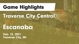 Traverse City Central  vs Escanaba  Game Highlights - Feb. 13, 2021