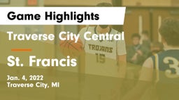 Traverse City Central  vs St. Francis  Game Highlights - Jan. 4, 2022