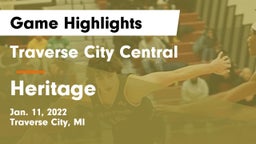Traverse City Central  vs Heritage  Game Highlights - Jan. 11, 2022