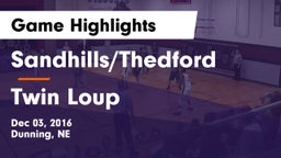 Sandhills/Thedford vs Twin Loup Game Highlights - Dec 03, 2016