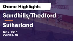 Sandhills/Thedford vs Sutherland  Game Highlights - Jan 3, 2017