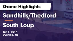 Sandhills/Thedford vs South Loup  Game Highlights - Jan 5, 2017