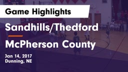 Sandhills/Thedford vs McPherson County Game Highlights - Jan 14, 2017