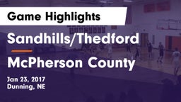 Sandhills/Thedford vs McPherson County Game Highlights - Jan 23, 2017