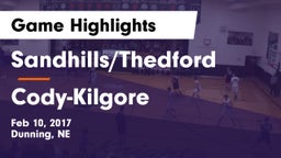 Sandhills/Thedford vs Cody-Kilgore Game Highlights - Feb 10, 2017