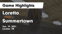 Loretto  vs Summertown Game Highlights - Jan. 19, 2021