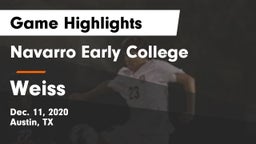 Navarro Early College  vs Weiss  Game Highlights - Dec. 11, 2020