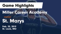 Miller Career Academy  vs St. Marys  Game Highlights - Feb. 25, 2019