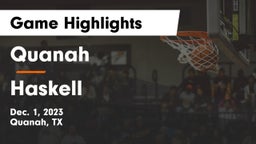 Quanah  vs Haskell  Game Highlights - Dec. 1, 2023