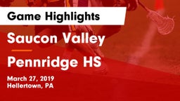 Saucon Valley  vs Pennridge HS Game Highlights - March 27, 2019