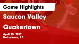 Saucon Valley  vs Quakertown  Game Highlights - April 25, 2022