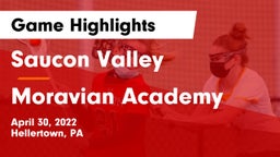 Saucon Valley  vs Moravian Academy  Game Highlights - April 30, 2022