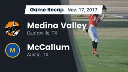 Recap: Medina Valley  vs. McCallum  2017