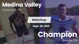 Matchup: Medina Valley High vs. Champion  2018