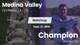 Matchup: Medina Valley High vs. Champion  2019