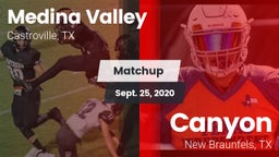 Matchup: Medina Valley High vs. Canyon  2020