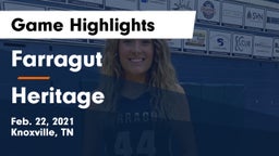 Farragut  vs Heritage  Game Highlights - Feb. 22, 2021