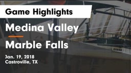 Medina Valley  vs Marble Falls  Game Highlights - Jan. 19, 2018