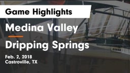 Medina Valley  vs Dripping Springs  Game Highlights - Feb. 2, 2018