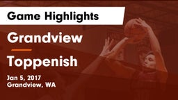 Grandview  vs Toppenish  Game Highlights - Jan 5, 2017