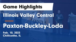 Illinois Valley Central  vs Paxton-Buckley-Loda  Game Highlights - Feb. 10, 2023