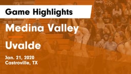 Medina Valley  vs Uvalde  Game Highlights - Jan. 21, 2020