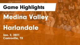 Medina Valley  vs Harlandale  Game Highlights - Jan. 2, 2021