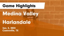 Medina Valley  vs Harlandale  Game Highlights - Jan. 5, 2024