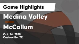 Medina Valley  vs McCollum  Game Highlights - Oct. 24, 2020