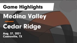 Medina Valley  vs Cedar Ridge  Game Highlights - Aug. 27, 2021