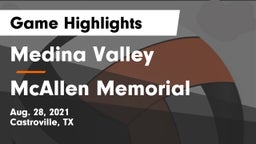 Medina Valley  vs McAllen Memorial  Game Highlights - Aug. 28, 2021