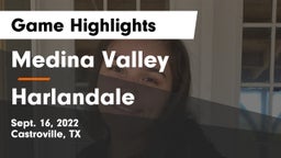 Medina Valley  vs Harlandale  Game Highlights - Sept. 16, 2022