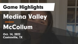 Medina Valley  vs McCollum  Game Highlights - Oct. 14, 2022