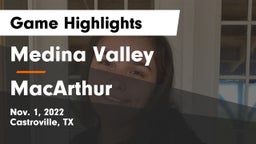 Medina Valley  vs MacArthur  Game Highlights - Nov. 1, 2022