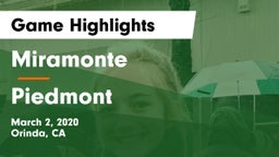 Miramonte  vs Piedmont  Game Highlights - March 2, 2020