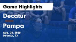 Decatur  vs Pampa  Game Highlights - Aug. 28, 2020