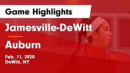 Jamesville-DeWitt  vs Auburn Game Highlights - Feb. 11, 2020
