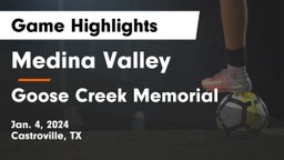 Medina Valley  vs Goose Creek Memorial  Game Highlights - Jan. 4, 2024