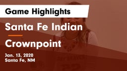 Santa Fe Indian  vs Crownpoint  Game Highlights - Jan. 13, 2020