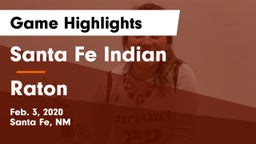 Santa Fe Indian  vs Raton Game Highlights - Feb. 3, 2020