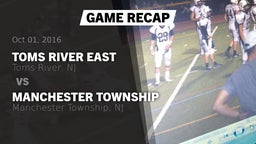 Recap: Toms River East  vs. Manchester Township  2016