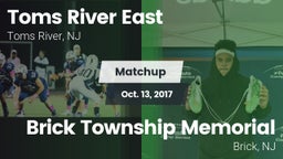 Matchup: Toms River East vs. Brick Township Memorial  2017