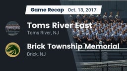 Recap: Toms River East  vs. Brick Township Memorial  2017