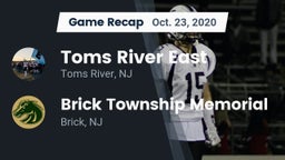 Recap: Toms River East  vs. Brick Township Memorial  2020