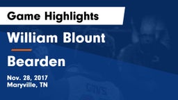 William Blount  vs Bearden  Game Highlights - Nov. 28, 2017