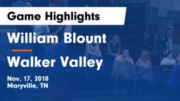 William Blount  vs Walker Valley  Game Highlights - Nov. 17, 2018
